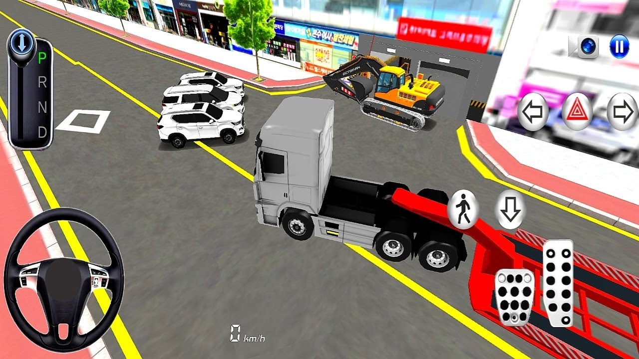 Excavator Blocking Jeep Parking in 3D Driving Class