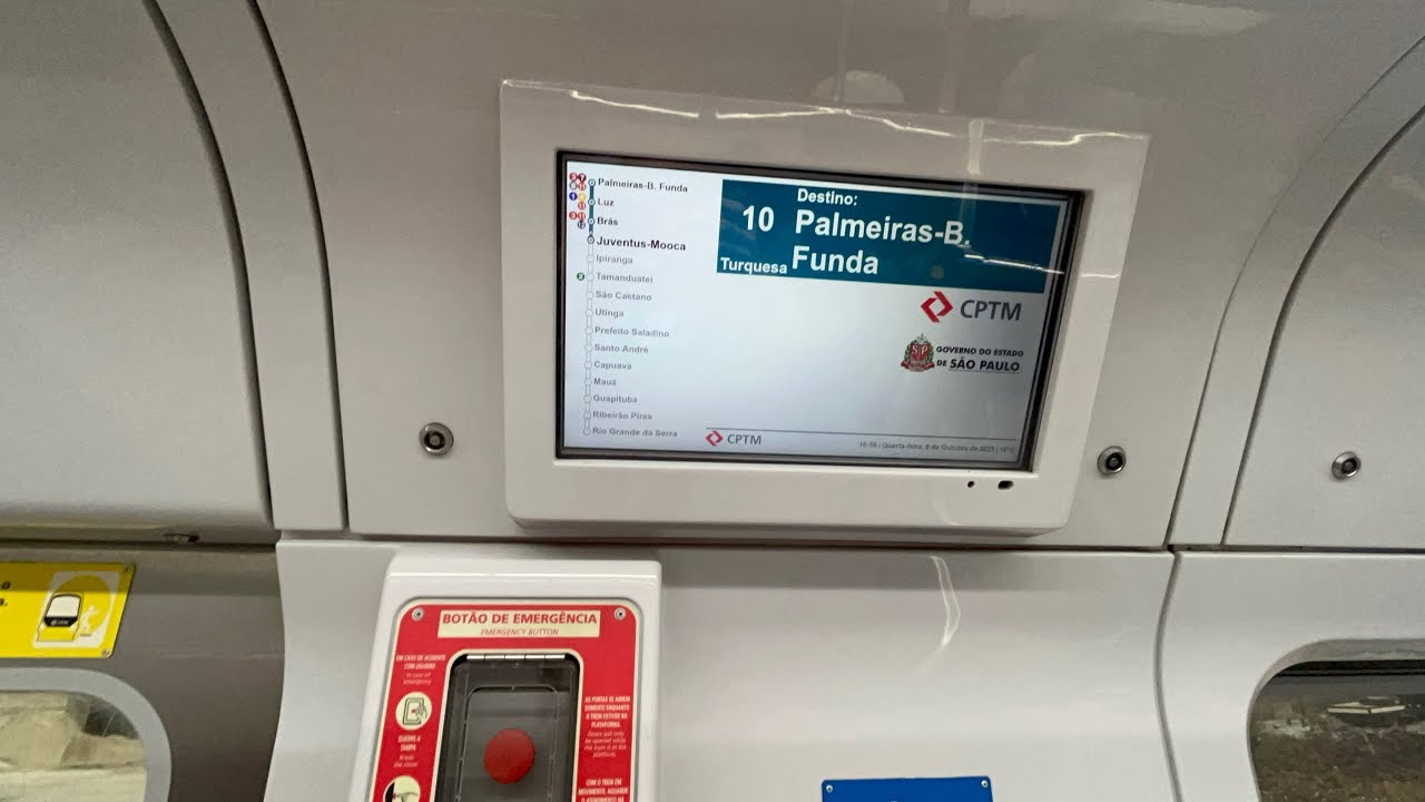 CPTM Série 8500 Trecho Entre Juventus - Mooca e Brás - Linha 10 Turquesa