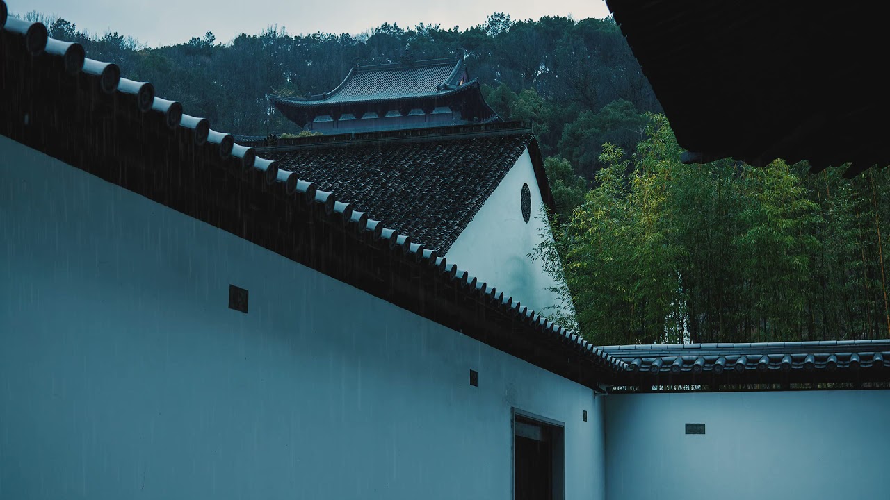 【白噪音 雨声木鱼】净慈寺雨声 木鱼声