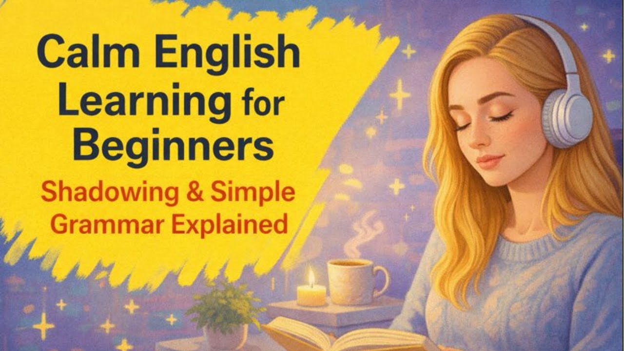 Calm English Learning for Beginners | Shadowing & Simple Grammar Explained.