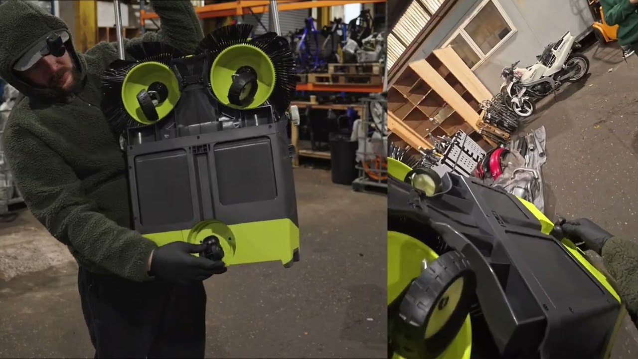 Opening and Testing the RYOBI 18VOne+ Debris Sweeper