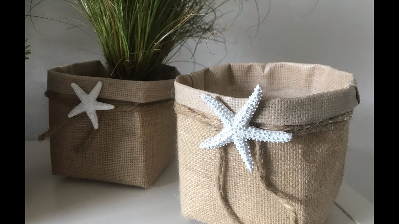 DIY: Pflanzsäckchen aus  Jute- Discounter- Beutel oder Papier Selbermachen , Upcycling / Deko Jana