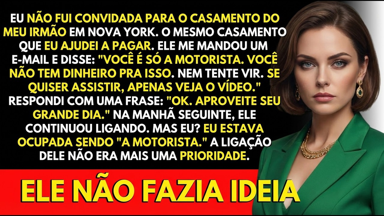 Meu irmão escreveu “só o motorista” e me cortou do casamento. Depois revelaram que eu paguei.