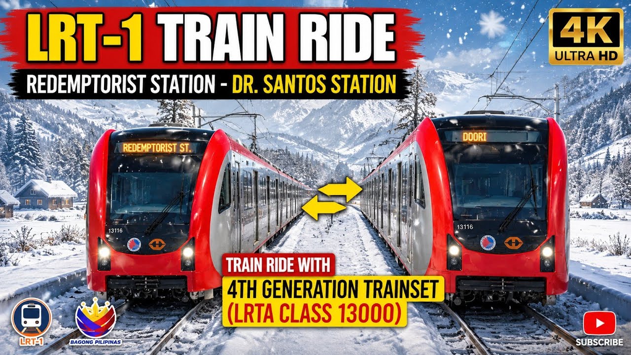 [MANILA LRT-1 TRAIN RIDE] Redemptorist - Dr. Santos | Train Ride With (4G Train) (LRTA CLASS 13000)