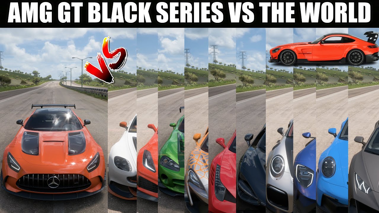 FORZA HORIZON 5 || MERCEDES AMG GT BLACK SERIES VS THE WORLD - SUPER CARS TRACK TOYS || DRAG RACE