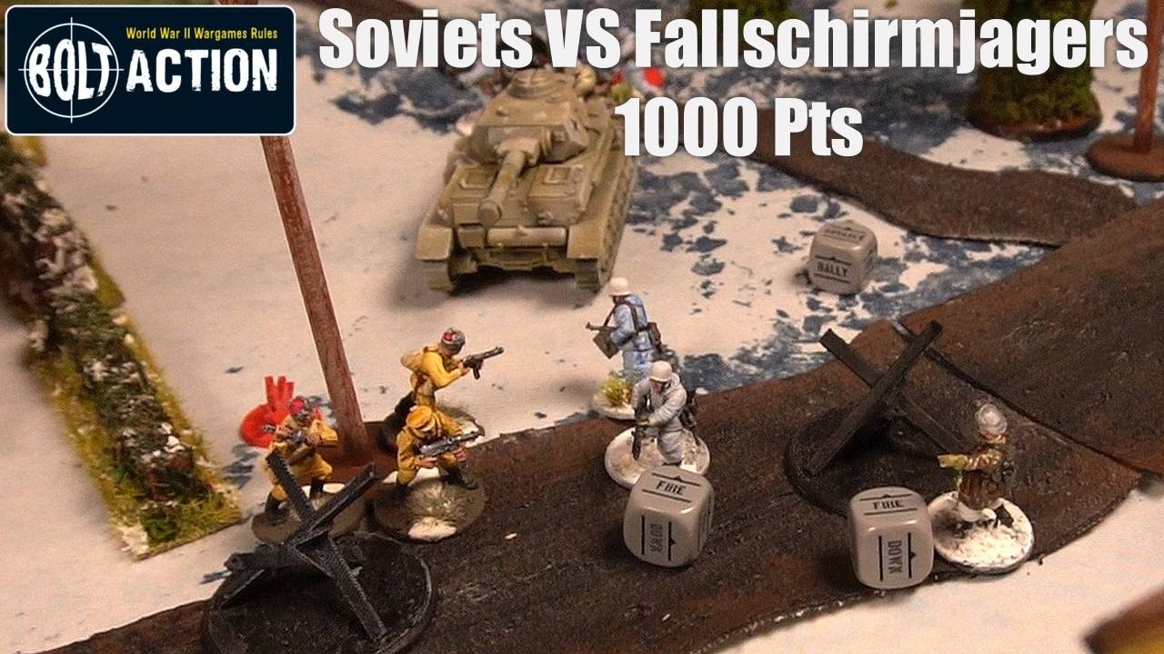 Bolt Action - Soviet Veterans VS German Fallschirmjagers 1000 Pt Battle Report