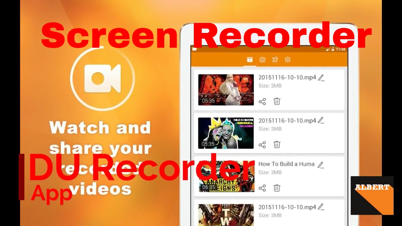Best Screen Recorder With Front camera (DU Recorder ).