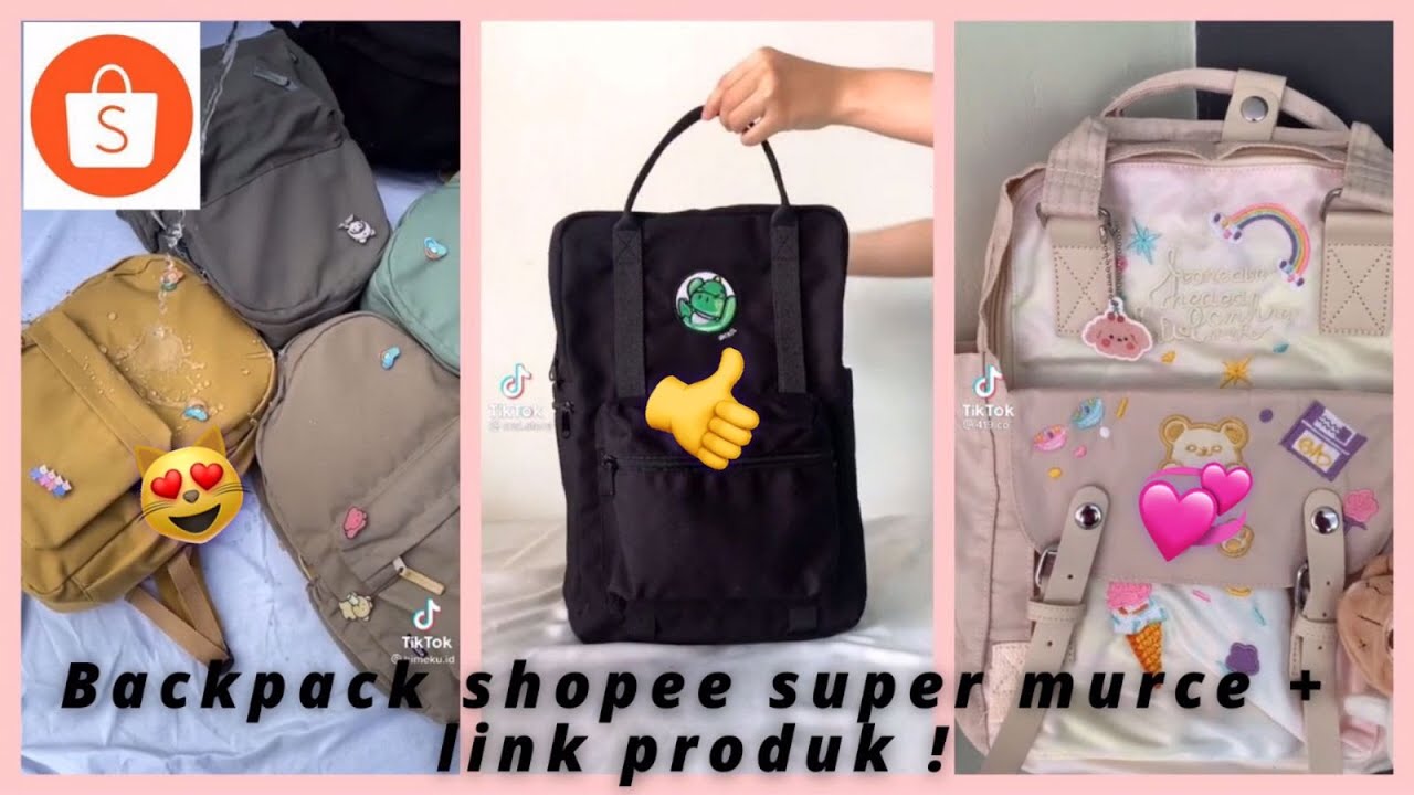 REKOMENDASI TAS SEKOLAH AESTHETIC SHOPEE EDITION, SUPER MURCE !