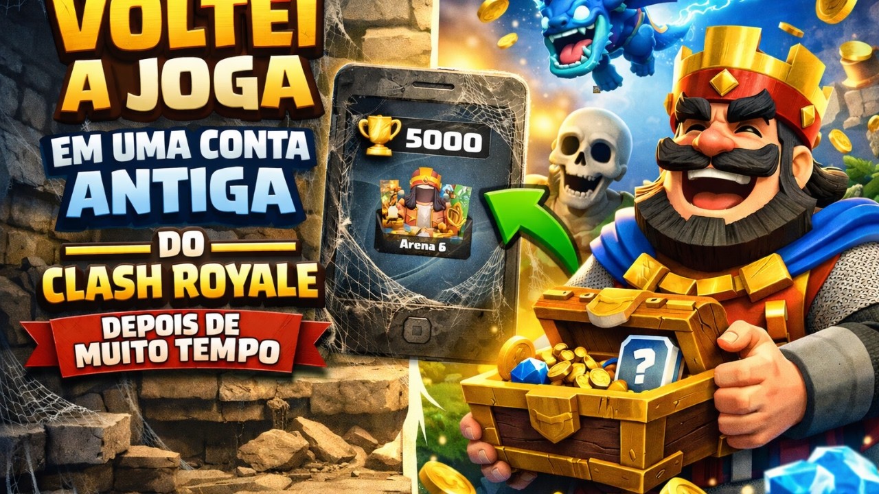 VOLTEI A JOGA EM UMA CONTA ANTIGA DEPOIS DE MUITO TEMPO NO CLASH ROYALE !!! #clashroyale
