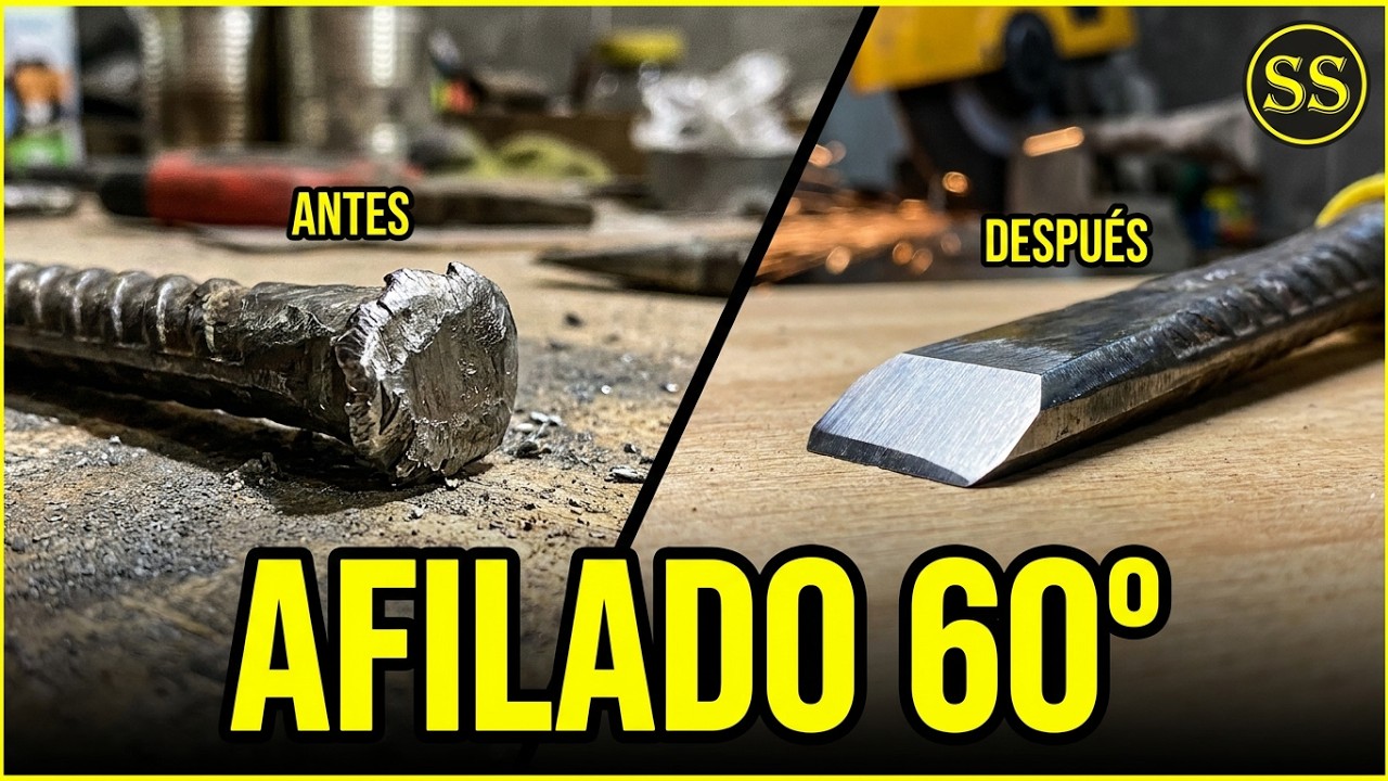 ⚒️ Como afilar Cincel de albañil o Cortafierro 🔥🔥