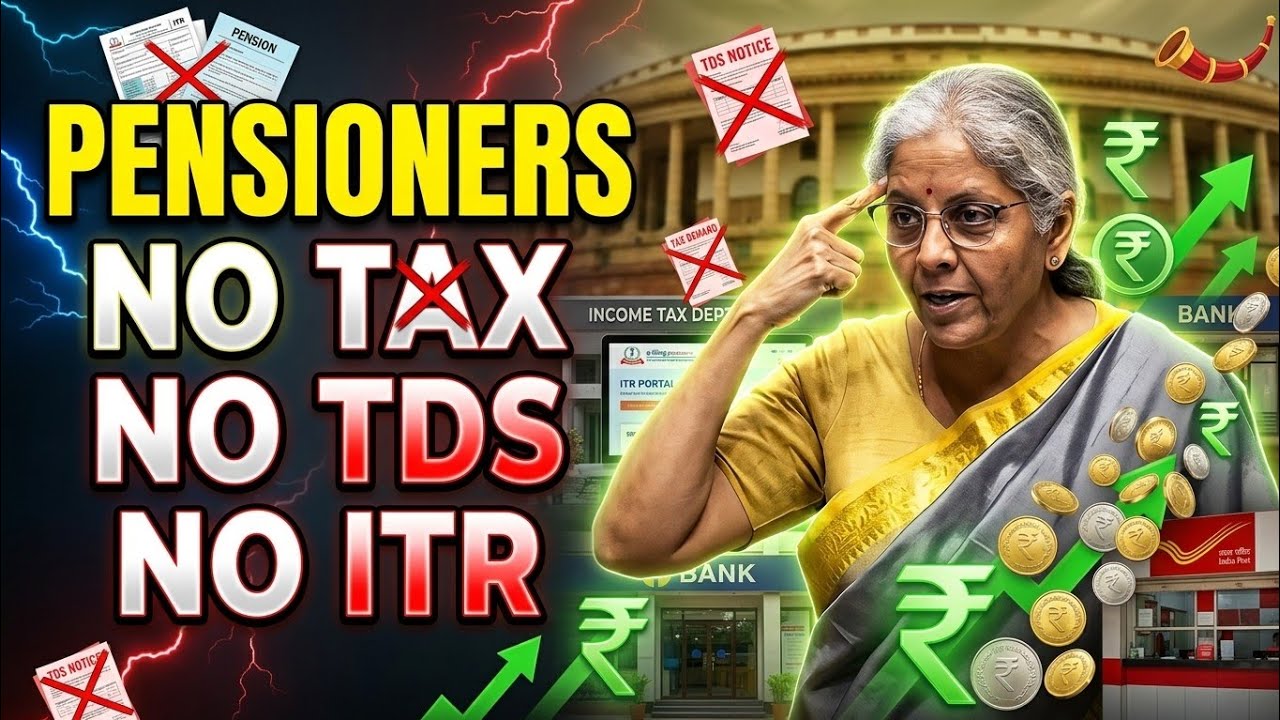 Pensioners No Tax No TDS No ITR !! Exemption for Pensioner ITR Filing AY 2026-27 !! New Rule 2026 !!