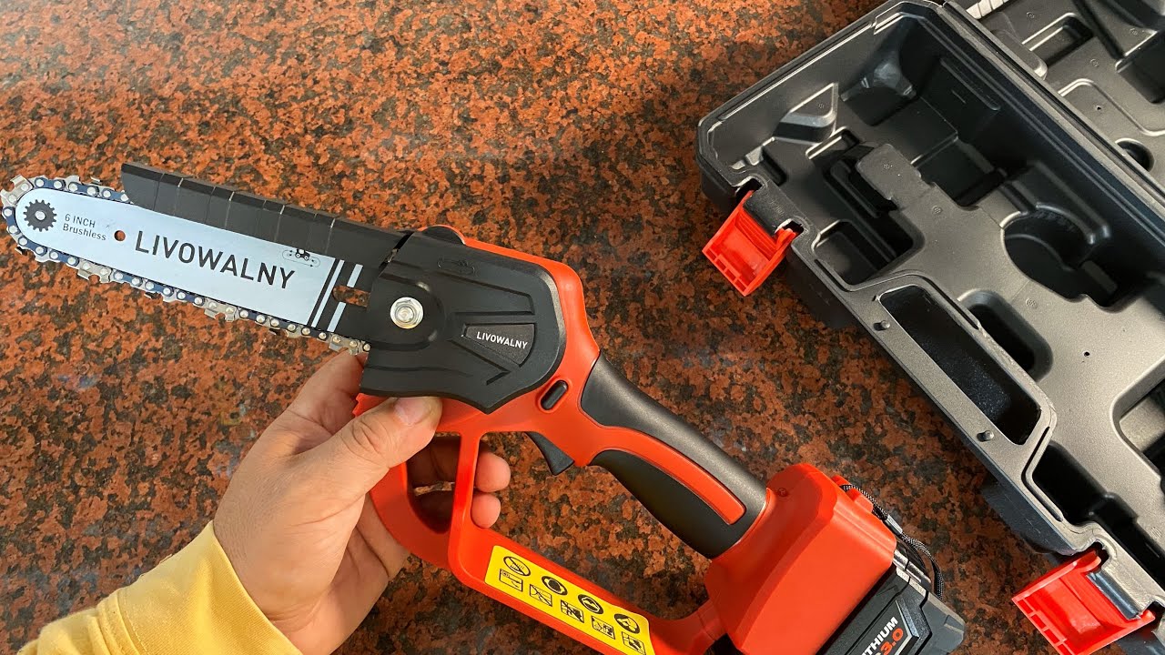 Uses Milwaukee Batteries! 6-Inch Mini Chainsaw  from LIVOWALNY