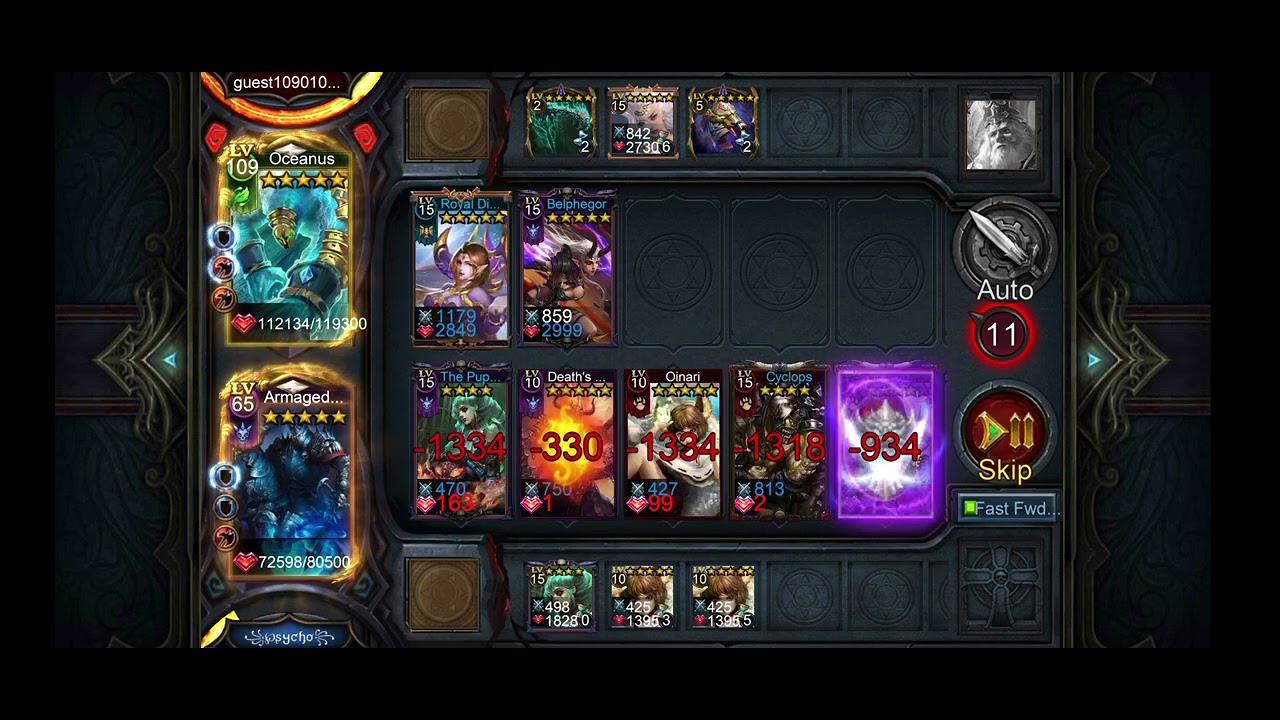 DECK HEROES. oceanus vs armageddon.  puppets vooddo work