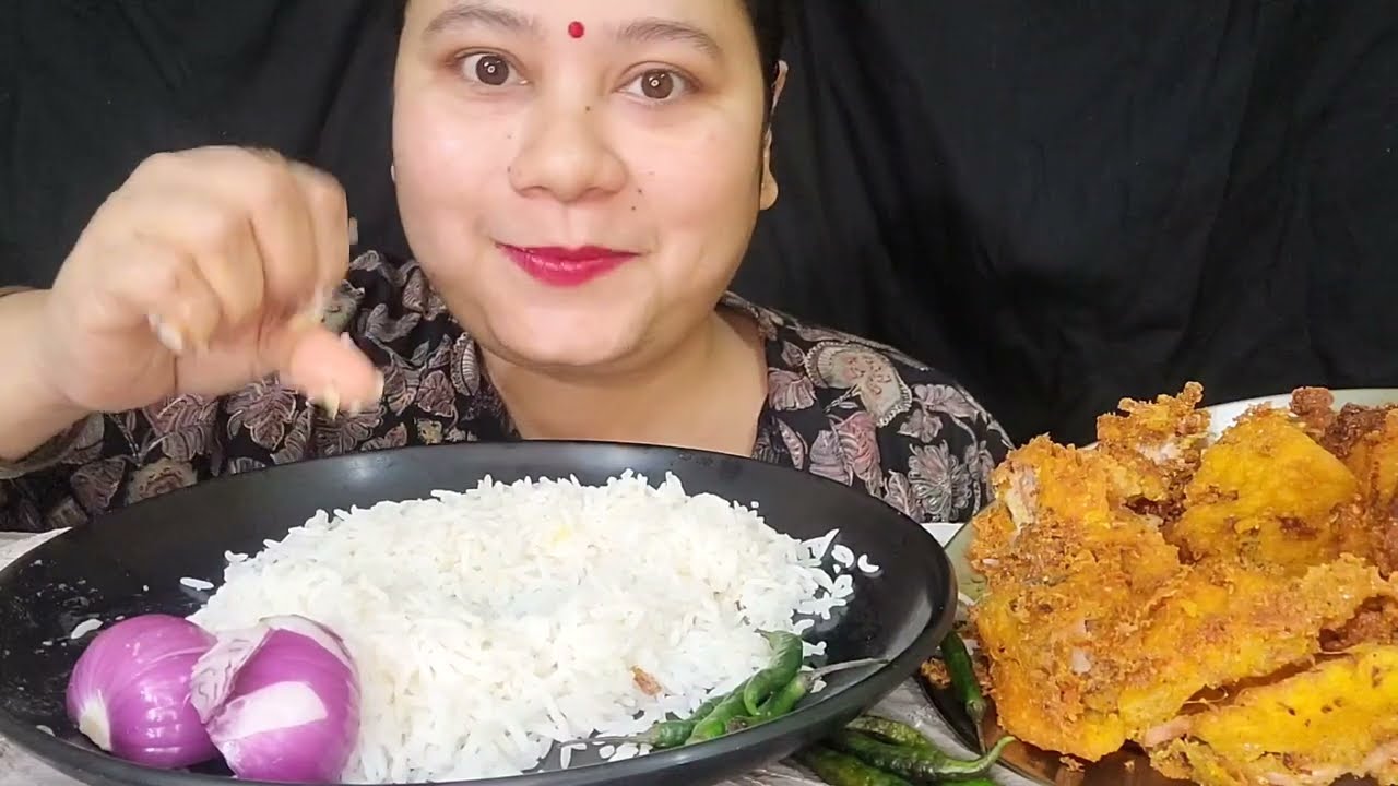 ASMR EATING SPICY LOITTA FISH FRY WITH LAU DAL|BOILED BITTER GOURD|COMFORT LUNCH|BIGBITES|MUKBANG🔥🍐🐟