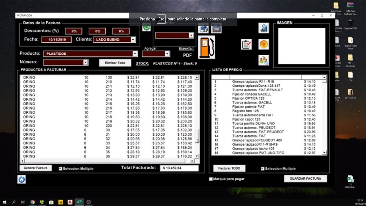 Programa de ventas en Excel, completo con VBA
