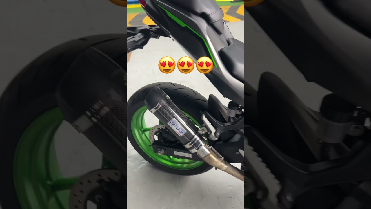 Leo Vince Muffler on Z500 Kawasaki Sound Check #z500muffler #leovince #ladyridernegros