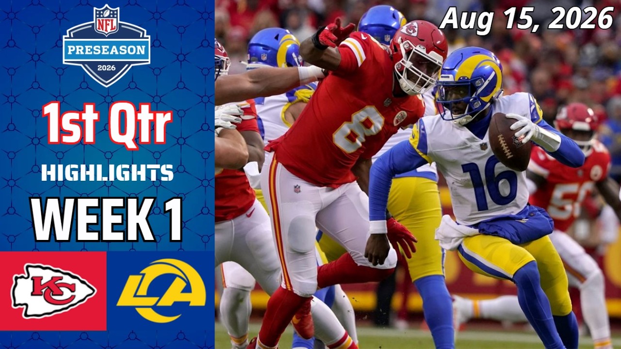 Chiefs &mdash; Rams: лучшие моменты 1-й четверти | 15 авг | Предсезонка НФЛ 2026 | Неделя 1