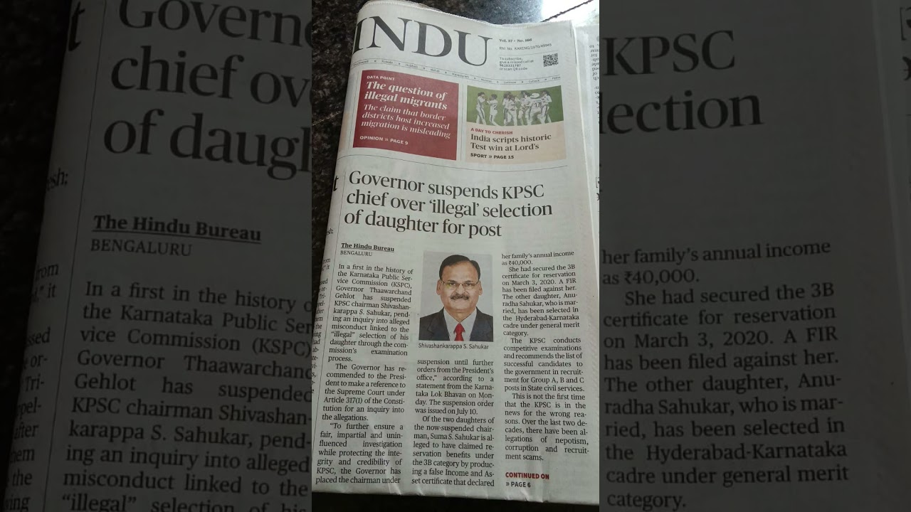 Governor suspends KPSC chairman #governor #kpsc #kpscsdafdaexamsp