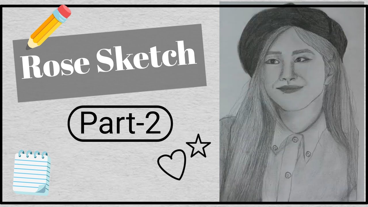  Ros&eacute; Portrait Drawing&ndash;Part 2| Ros&eacute; from BLACKPINK | step by step tutorial | @My Art Gallery Hub 