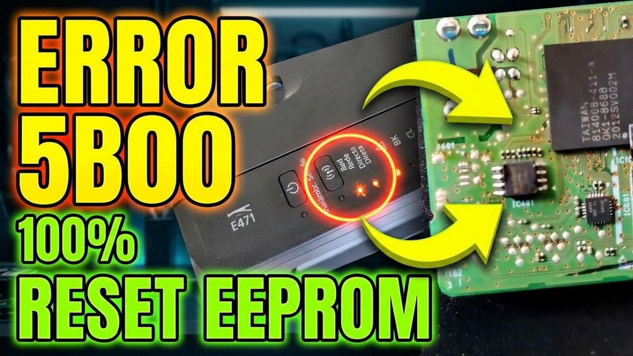 RESET CANON E471 ERROR 5B00- 7 LED NARANJA SOLUCION,✅ Mediante Reset Eeprom💯🧡♥️