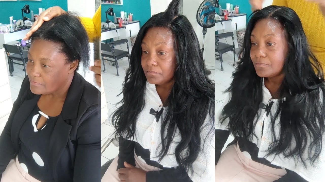 Mudança de look 😍 Entrelace Acabamento Gringo. Sew in hair
