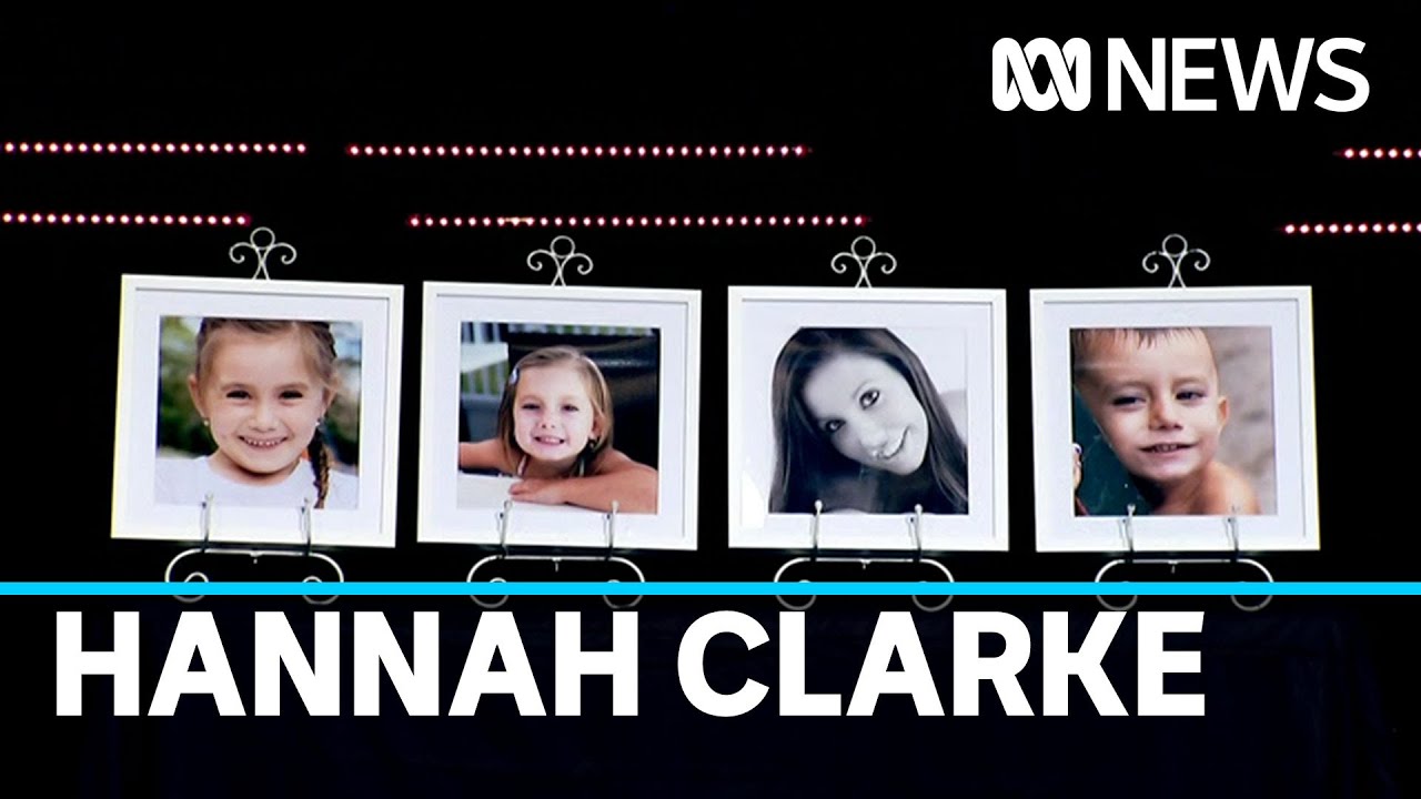 Hannah Clarke and her children laid to rest in a single shared coffin at Brisbane funeral | ABC News