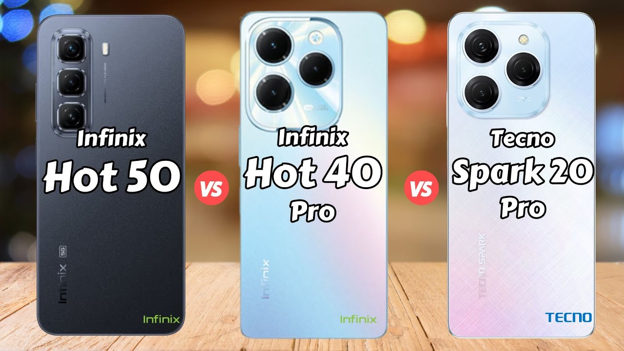 Infinix Hot 50 vs Infinix Hot 40 Pro vs Tecno Spark 20 Pro