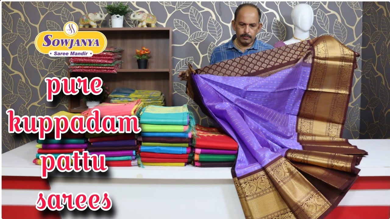 Pure Kuppadam pattu sarees best price available at Sowjanya saree mandir