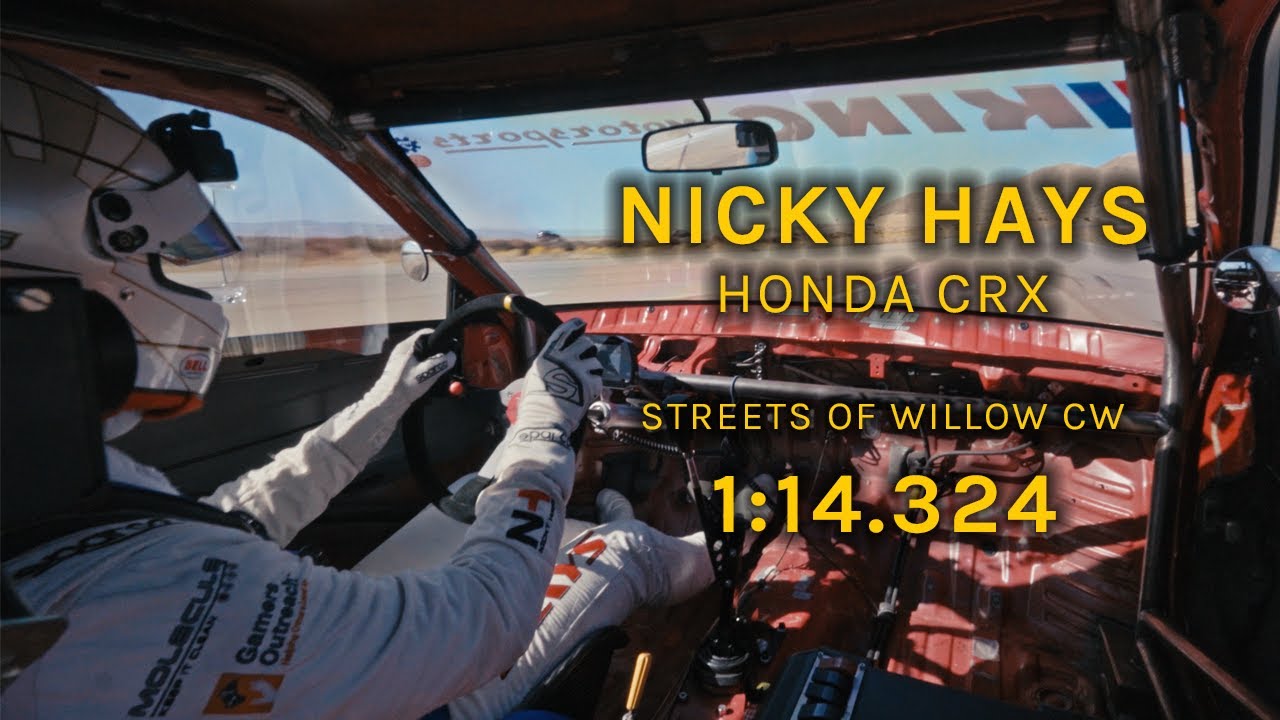 Nicky Hays // Honda CRX // Streets of Willow CW - 1:14.324 [ Onboard 4K ASMR ]