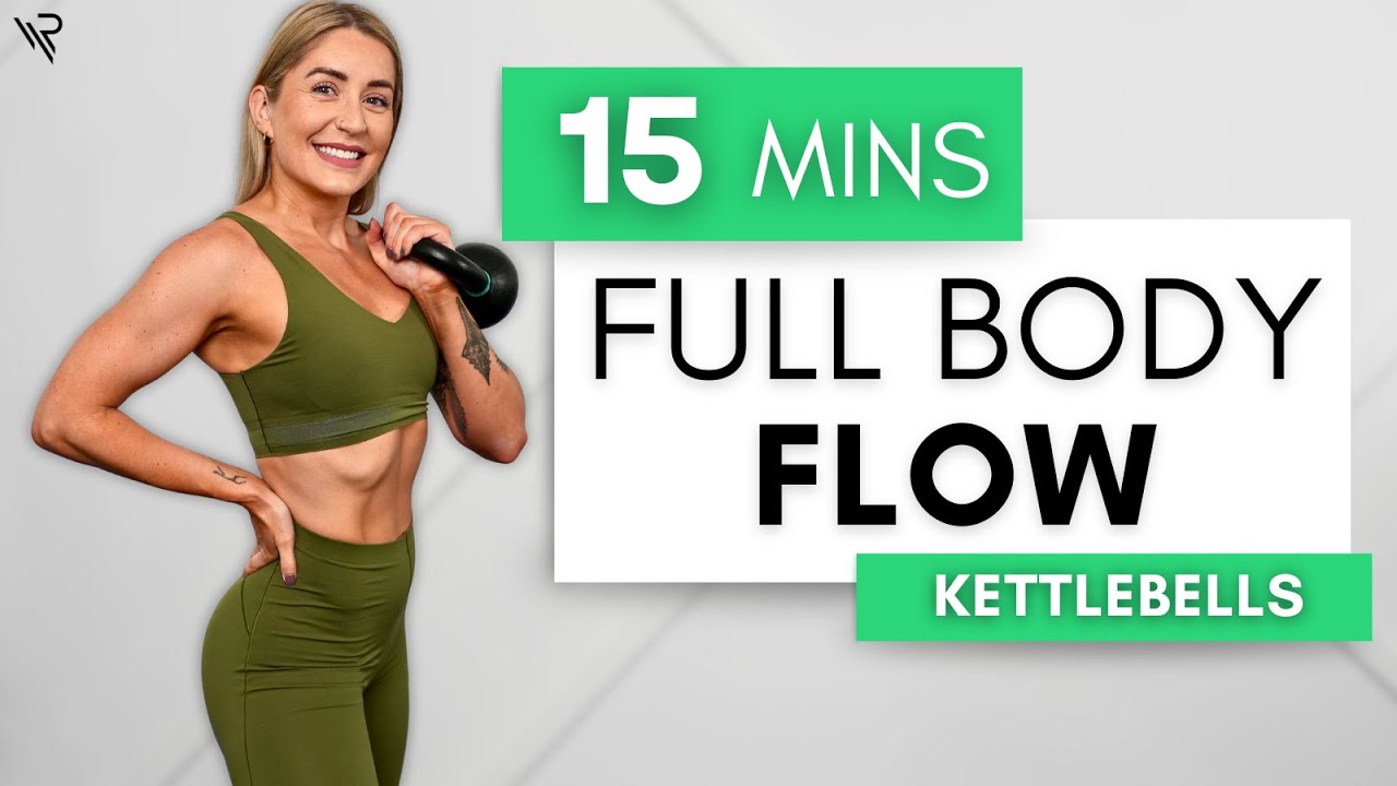 15 Min Full Body Kettlebell FLOW Workout (Complex flows)