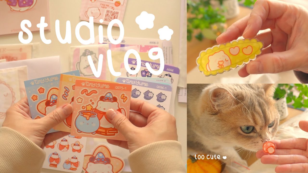 Studio Vlog #1 | ASMR & LOFI Music | Small business Sticker Shop | prod.kosei