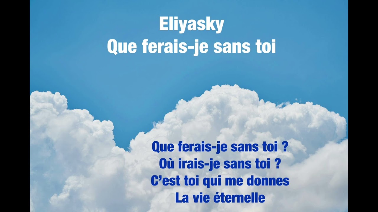 Eliyasky - Que ferais-je sans toi#louanges#joie#Dieu#reconnaissance 