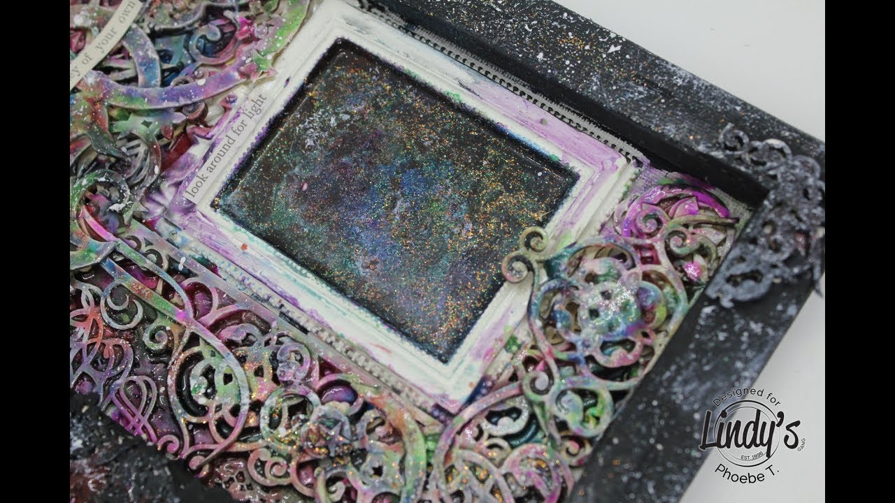 Mixed Media Galaxy Effect for Lindy's Gang