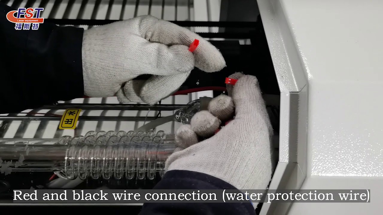 How to install 300W co2 glass laser tube for 1325 laser cutting machine