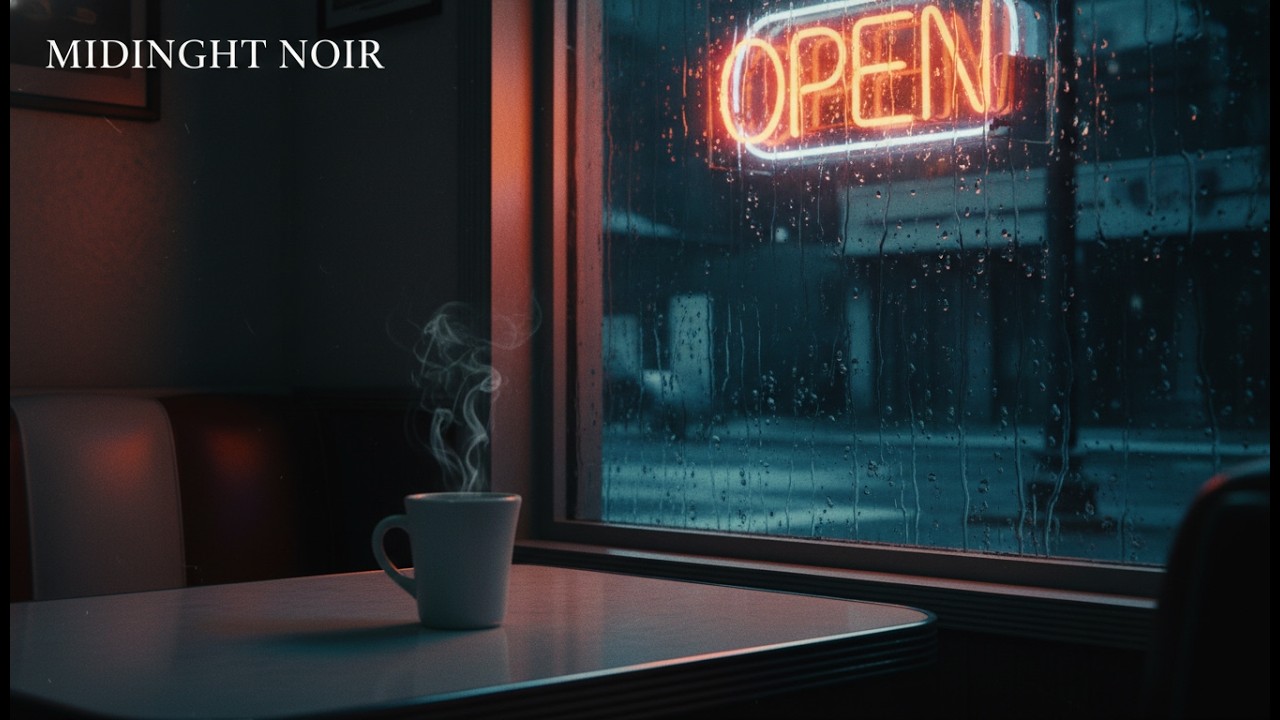4 Hours of Midnight Solitude: 1950s Detective Noir Jazz & Heavy Rainstorm