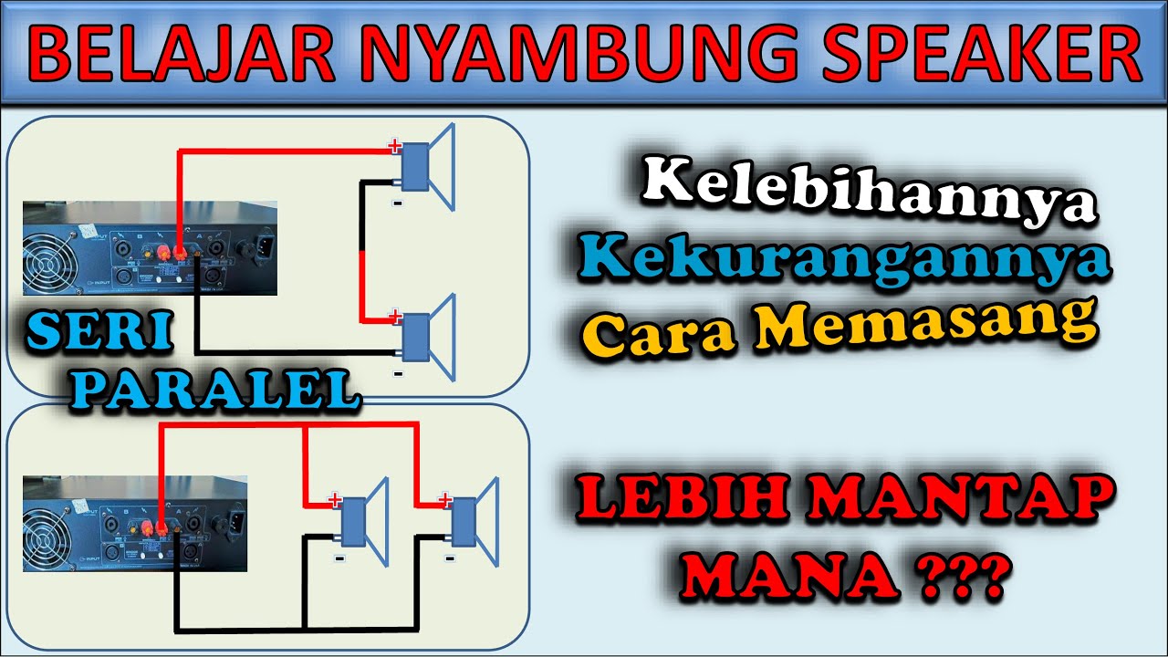 Cara Menyambung Speaker Seri dan Paralel – Lengkap beserta perhitungan impedansi dan daya