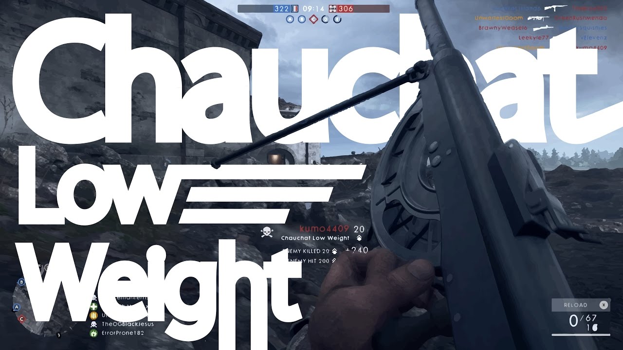 Chauchat Low Weight Gameplay | Battlefield 1