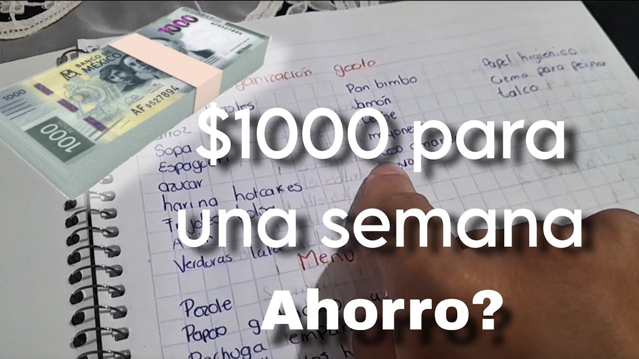 Organizando el GASTO SEMANAL con $1000/haciendo reserva de despensa  desde 0