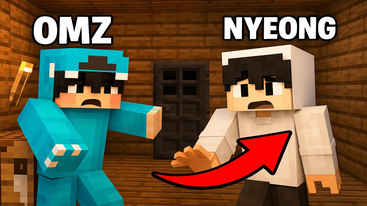 OMZ AND NYEONG ESCAPE TOGETHER IN MINECRAFT!