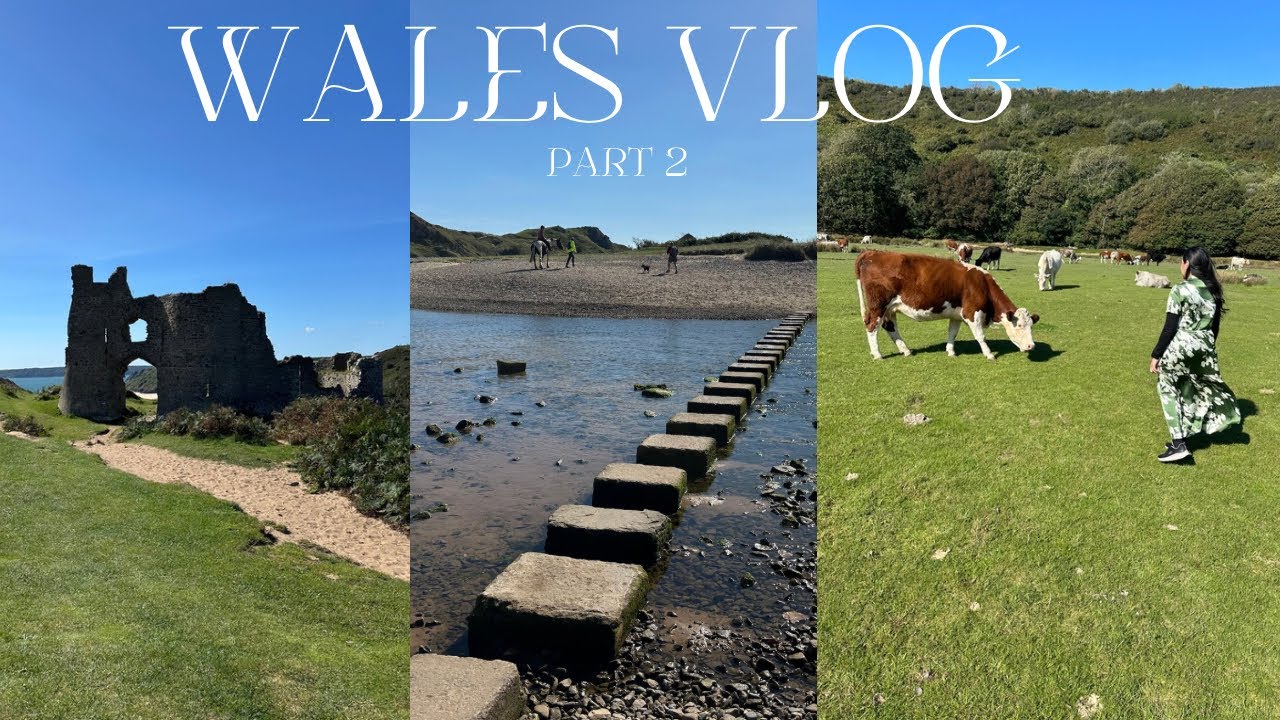 WALES VLOG | Oystermouth castle, Gower Peninsula (Pennard Castle, Stepping Stones) | Anisah