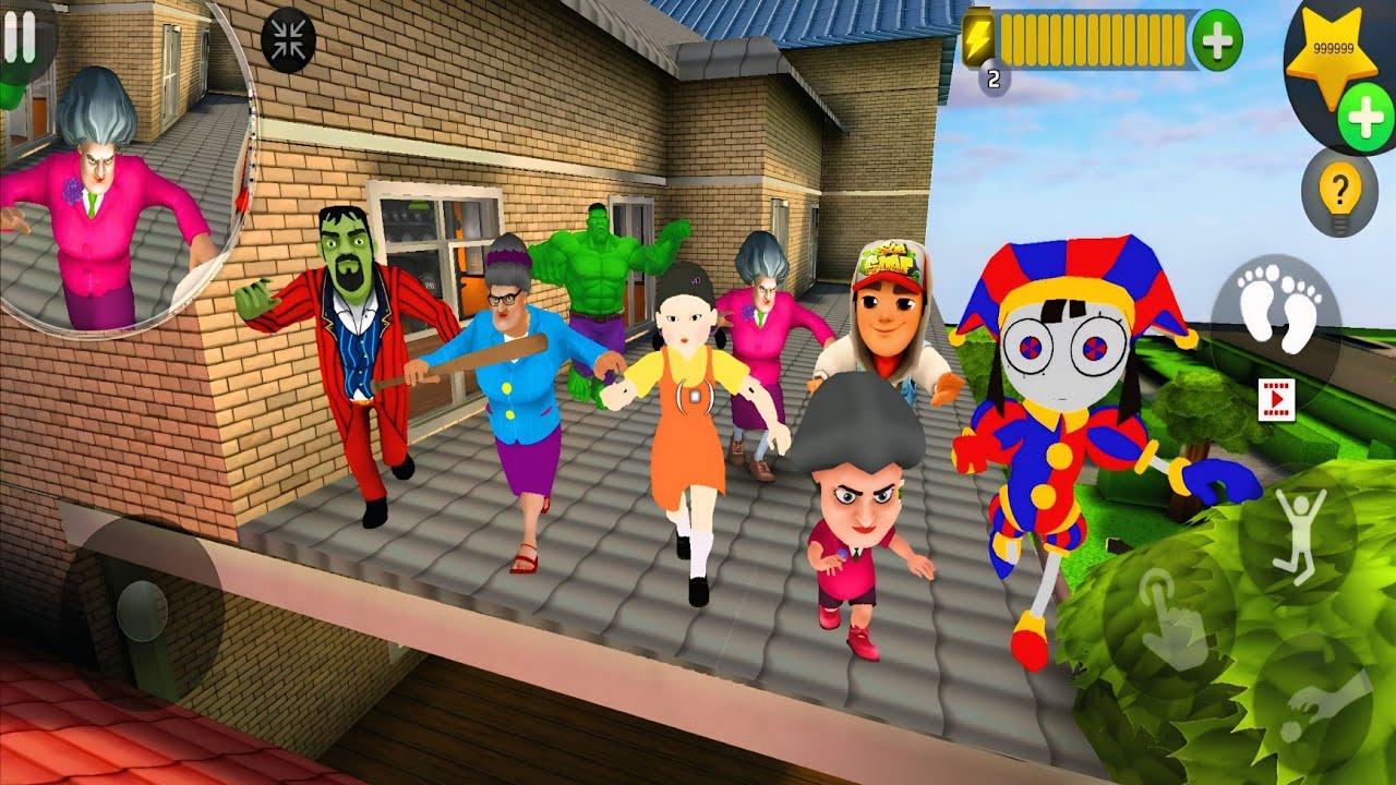 I’m Trapped on the Roof with Miss T Army! 😱 | Scary Teacher 3D