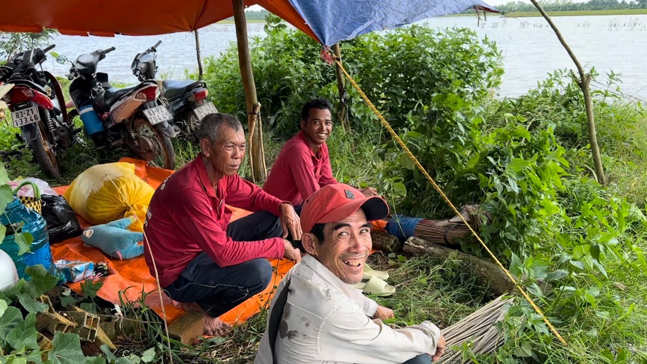 Đang ăn cơm thì con Vắt bò vào cái dĩa luôn Cắm câu cá lóc mùa nước nổi ở đồng Trà Quýt VXĐ # 561