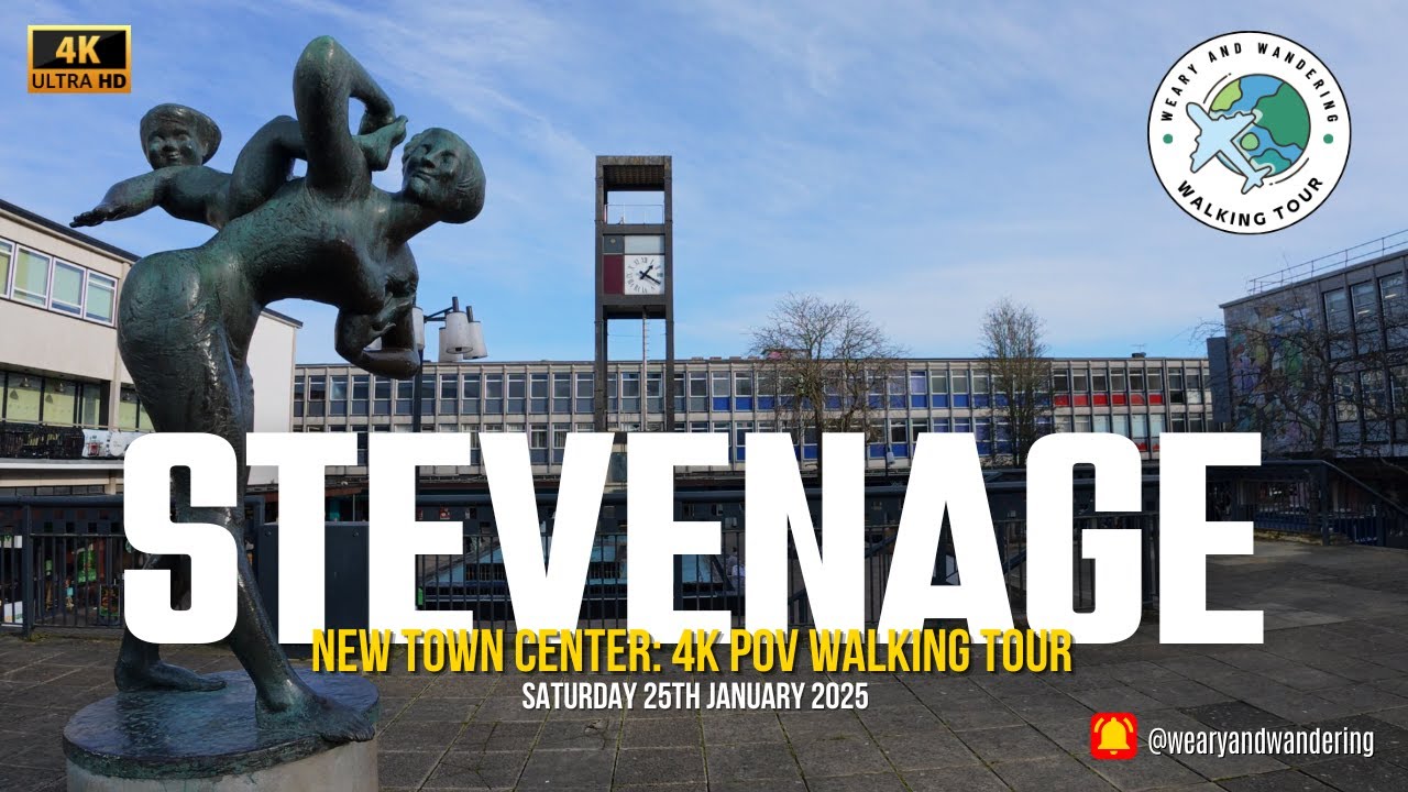 Stevenage Town Center (Hertfordshire) - 4K POV Walking Tour | January 2025 🏴󠁧󠁢󠁥󠁮󠁧󠁿
