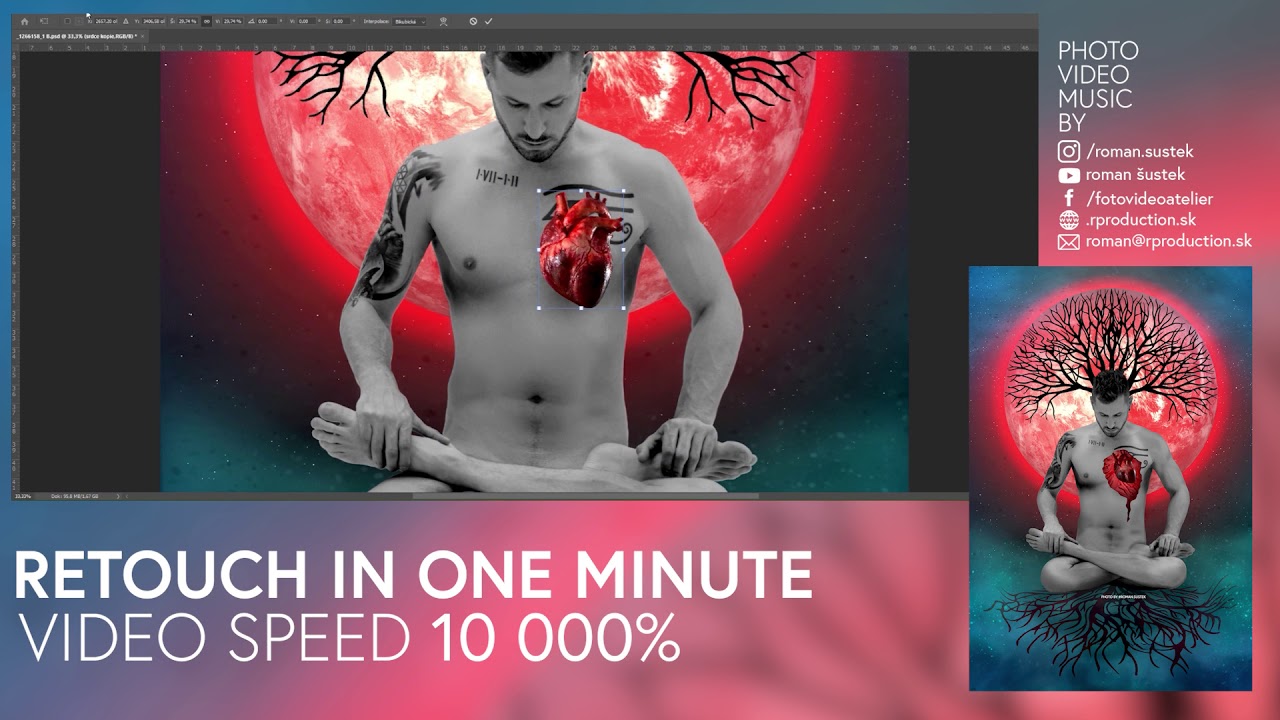 Retu&scaron; a kol&aacute;ž v jednej min&uacute;te: 10000% SPEED Ako retu&scaron;ujem a kolorujem čiernobielu fotografiu?