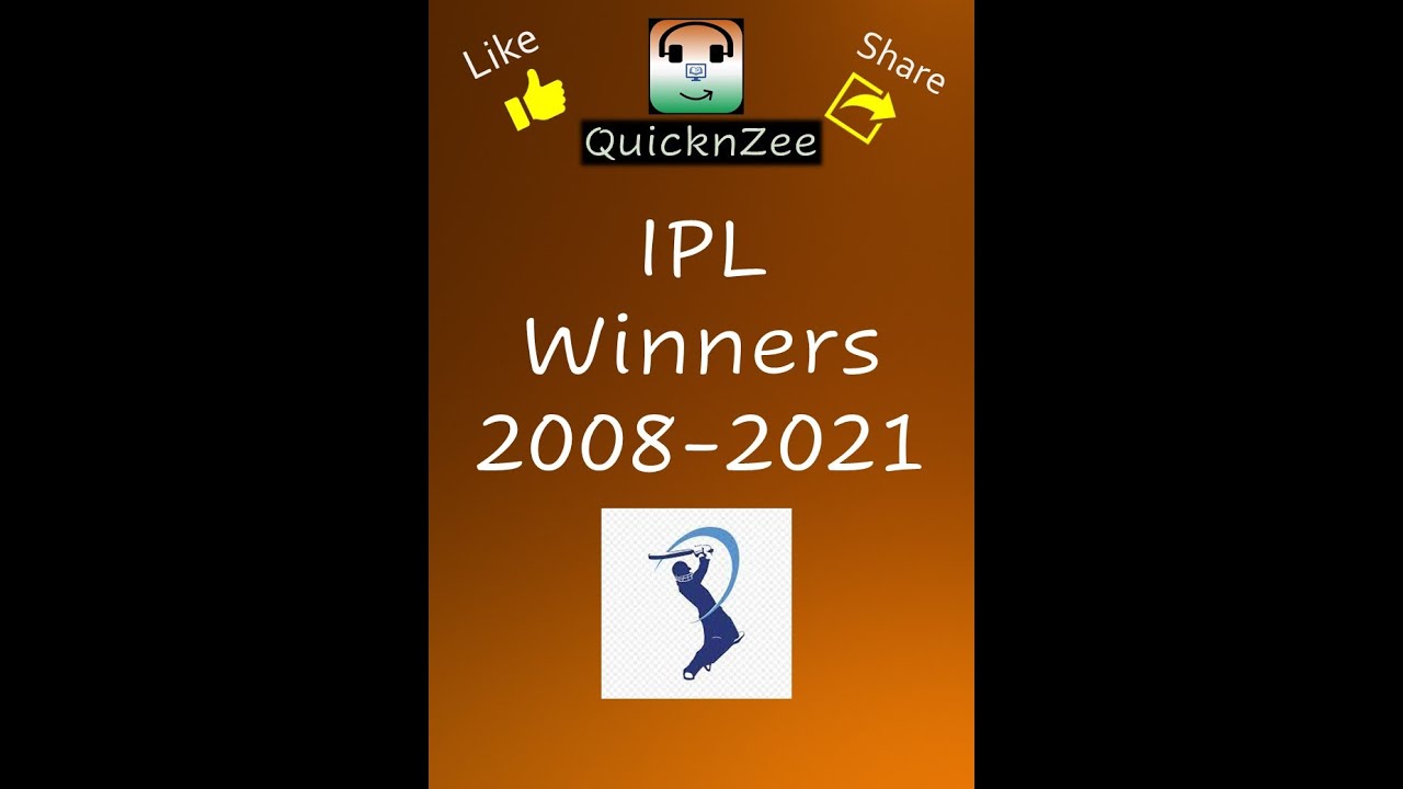 IPL Winners from Year 2008 to 2021 #Shorts,#IPL