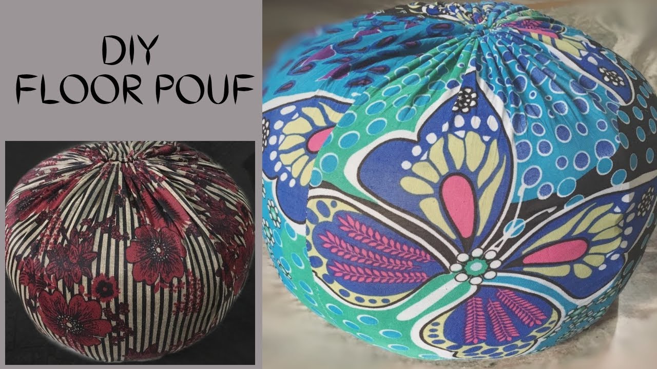 DIY FLOOR POUF || How to make floor pouf from old clothes ||Washable