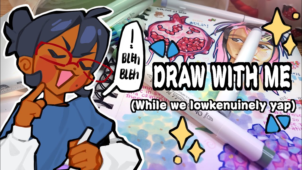TRYING OHUHU’S ALCOHOL MARKERS| draw with me ✨