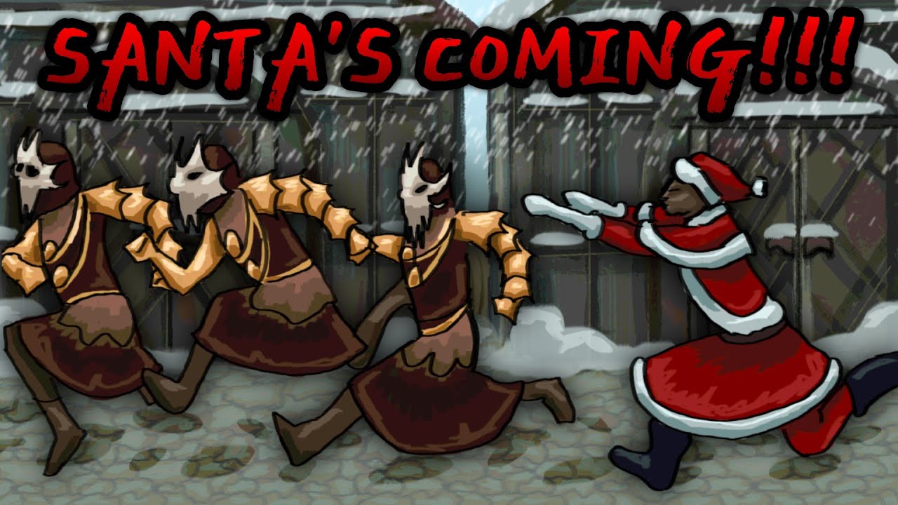 Skyrim But SANTA IS AFTER US! (Skyrim Multiplayer)