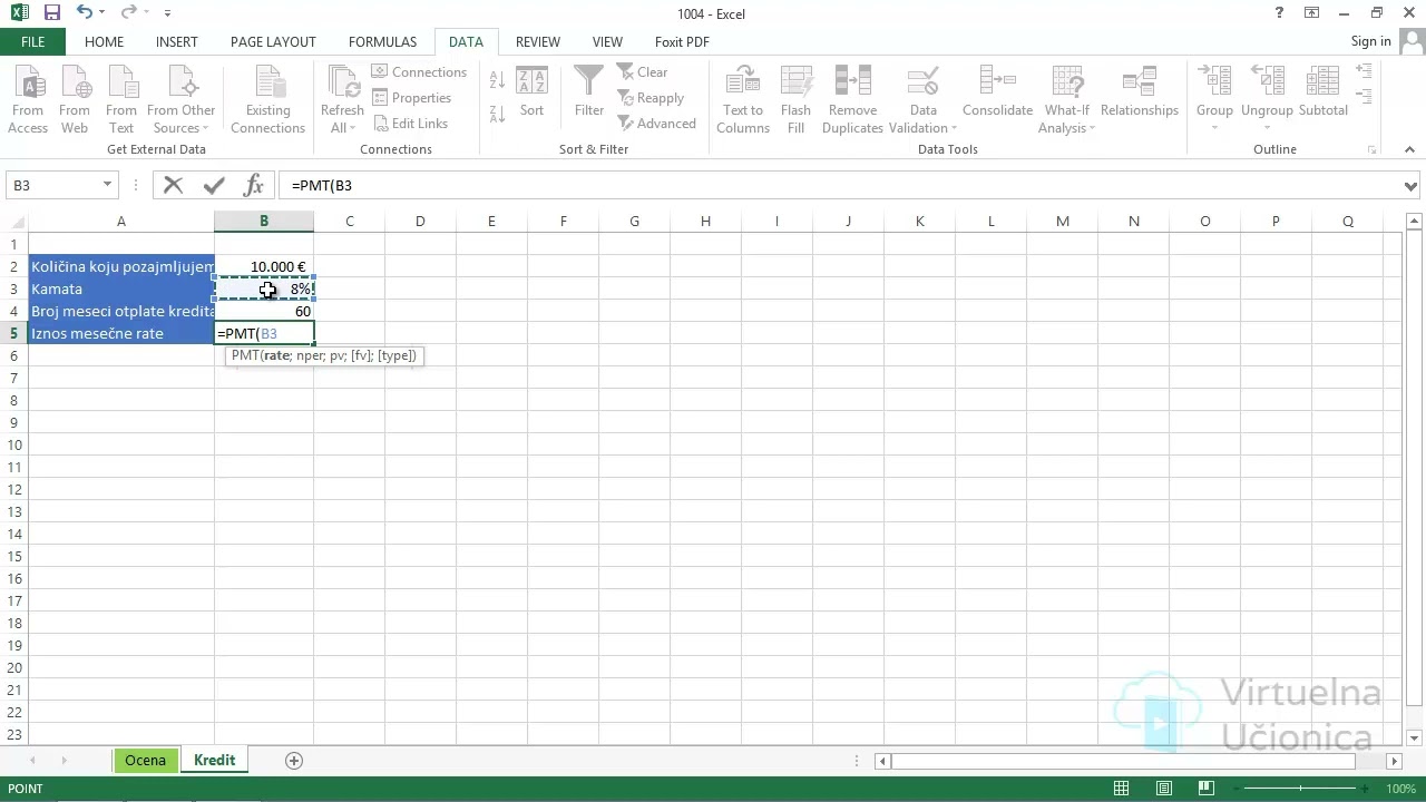 GoalSeek funkcija - Kurs Excel 2013