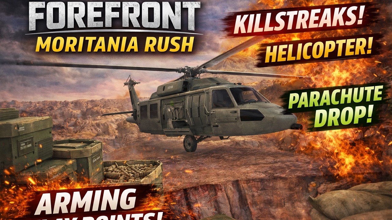 Forefront | Rush on Moritania: Killstreaks + Helicopter & Parachute!